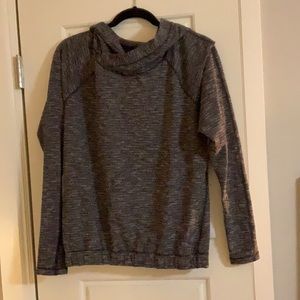 Black and grey textured lulu athleisure jacket